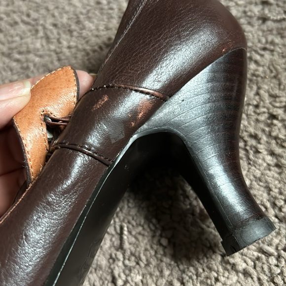 Brown leather Steve Madden size 7.5 heel - Picture 4 of 5